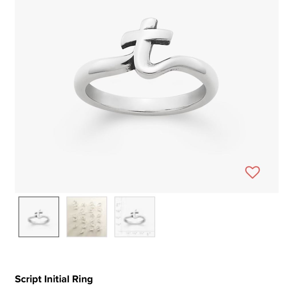 James Avery Initial Script T Ring - image 3